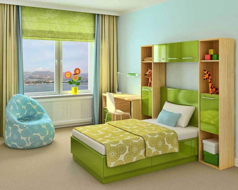 Adorable Kids Room Bed Upholstery