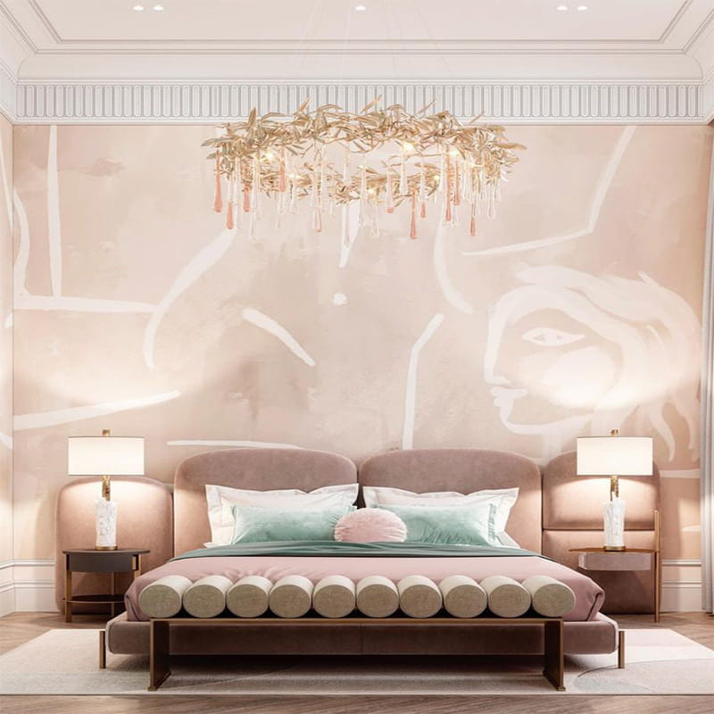 Light Pink Bedroom Renovation in Dubai