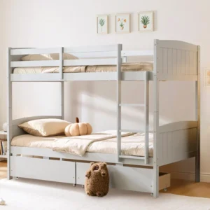 Bilal Twin Over Twin Solid Wood Bunk Bed