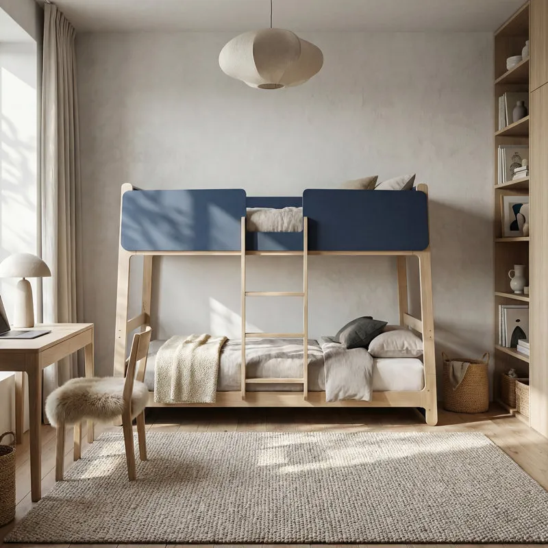 Bustillo Scandinavian Solid Wood Twin Over Twin Bunk