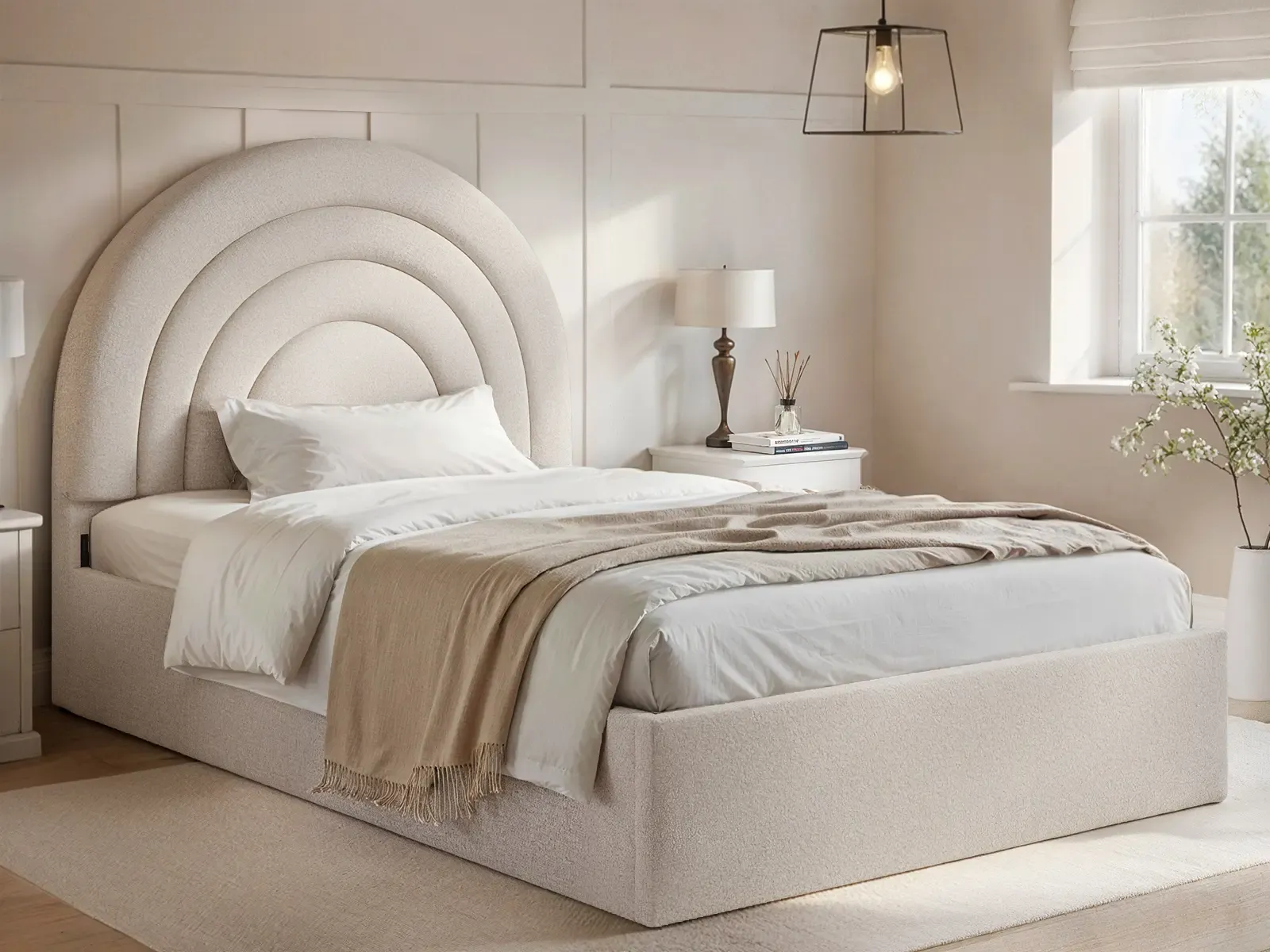 Flair Ava Small Double Fabric Ottoman Beds