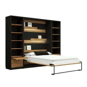 Black Lancelot Oak Murphy Bed